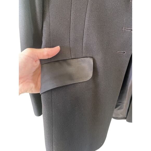 VINTAGE Pendleton Blazer Womens Size 4 100% Wool Black Classic Office Capsule - Picture 6 of 10